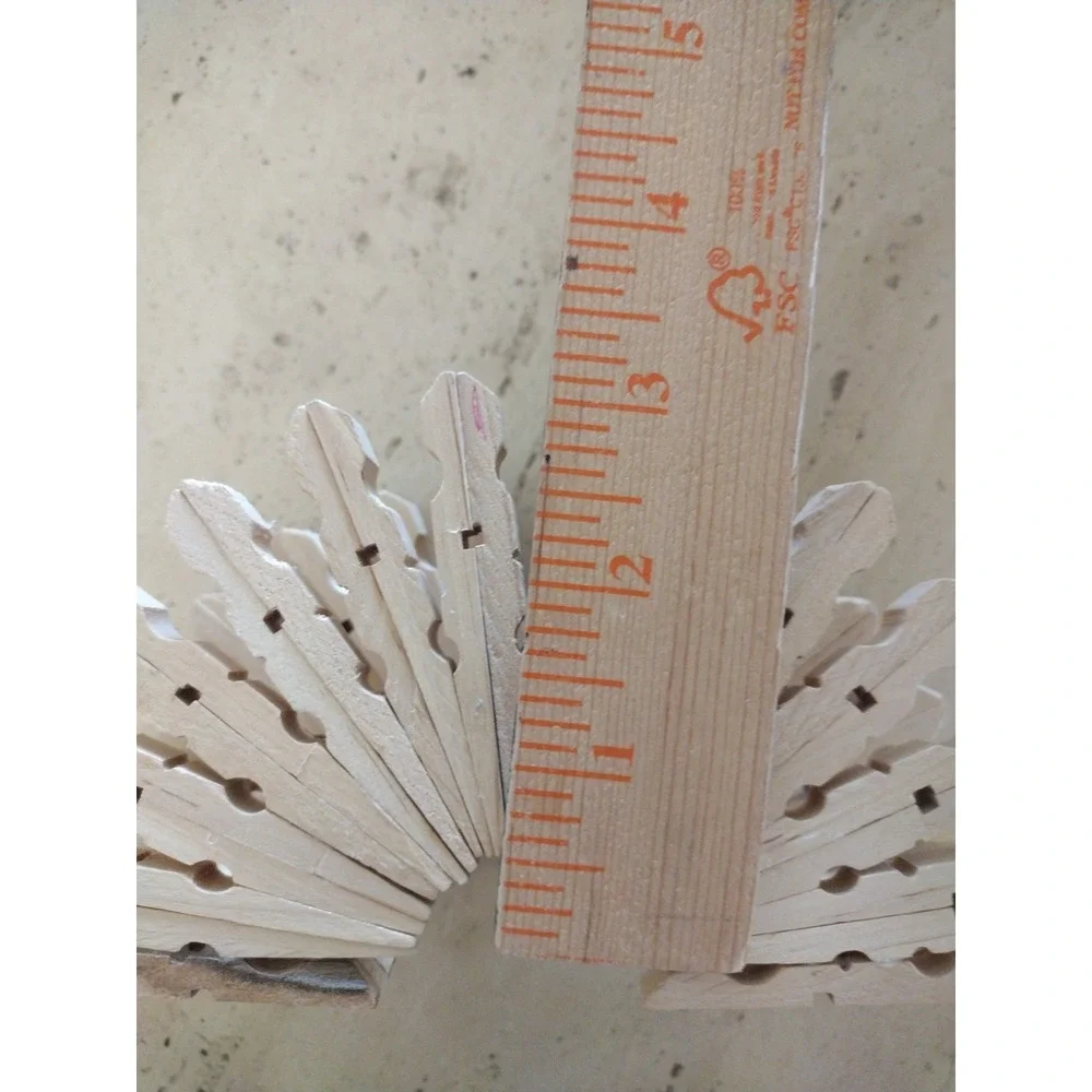 Handmade Wooden Napkin Holder Made With Wood Clothes Pins Natural Color Geometri